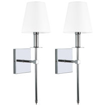 Chrome wall store sconces